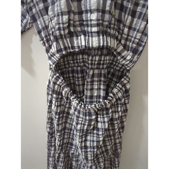 Just Female Anthropologie Hamilton Cut Out Gingham Midi Dress - Picture 6 of 6